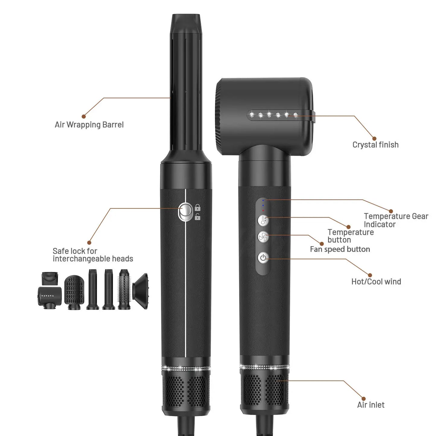 7-in-1 Professional Hair Styling Set – The Perfect Home Styling Solution!